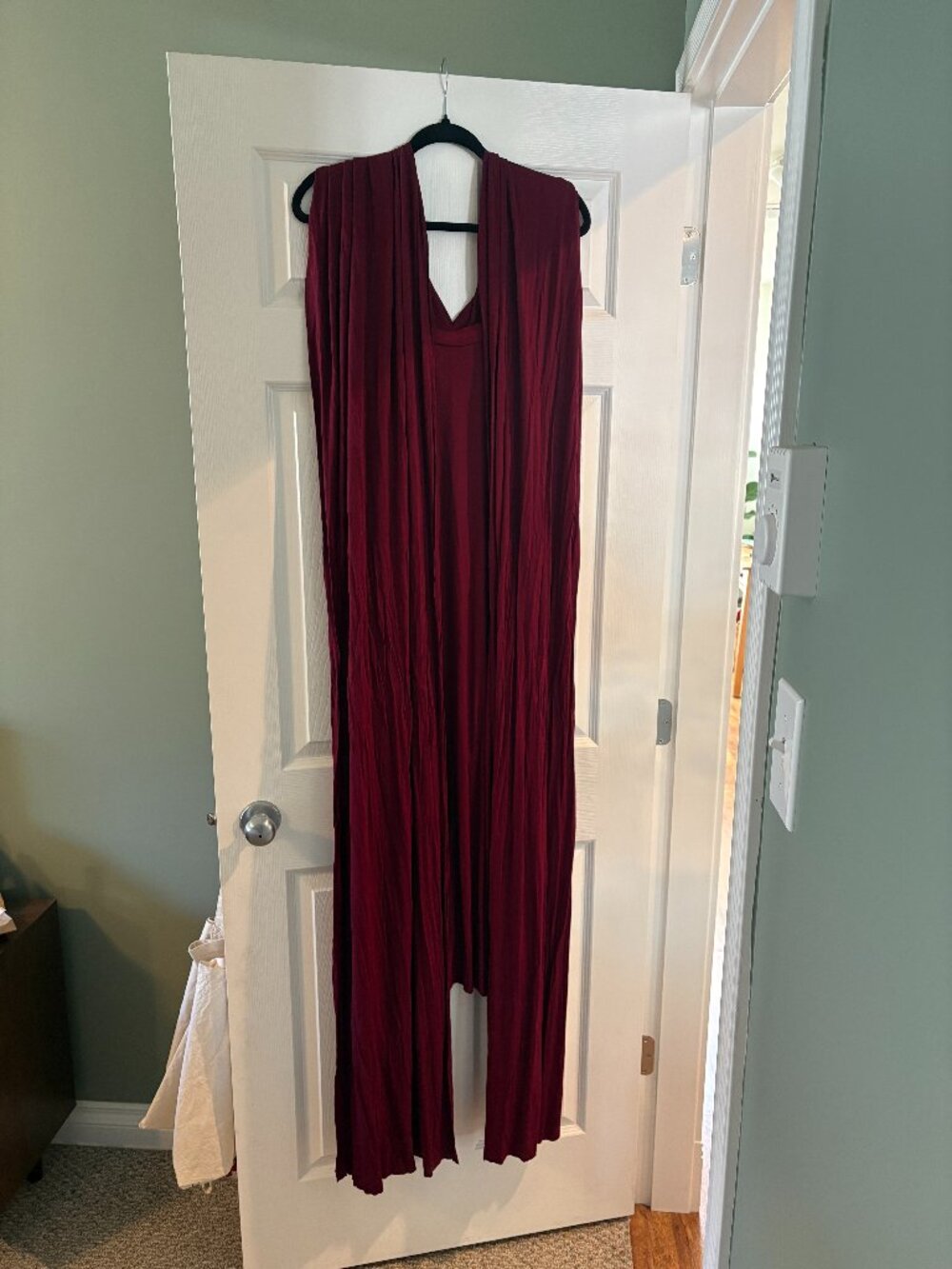 Lulus Burgundy Convertible Maxi Dress — M